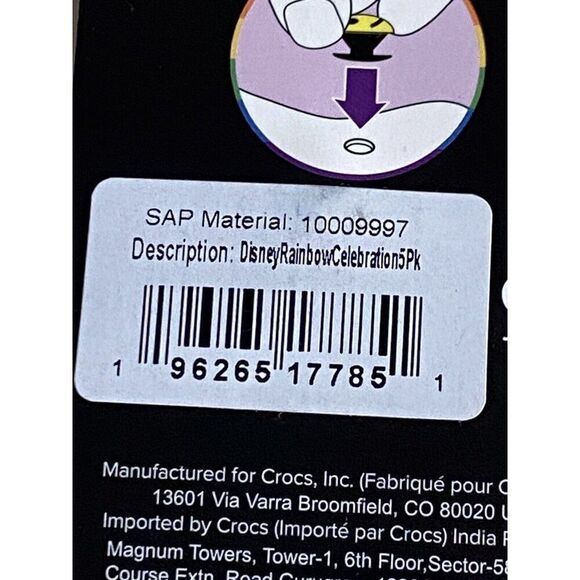 5 Pc Crocs Authentic Jibbitz Charms Disney Mickey Mouse Pride Pack Love Rainbow - Picture 6 of 8